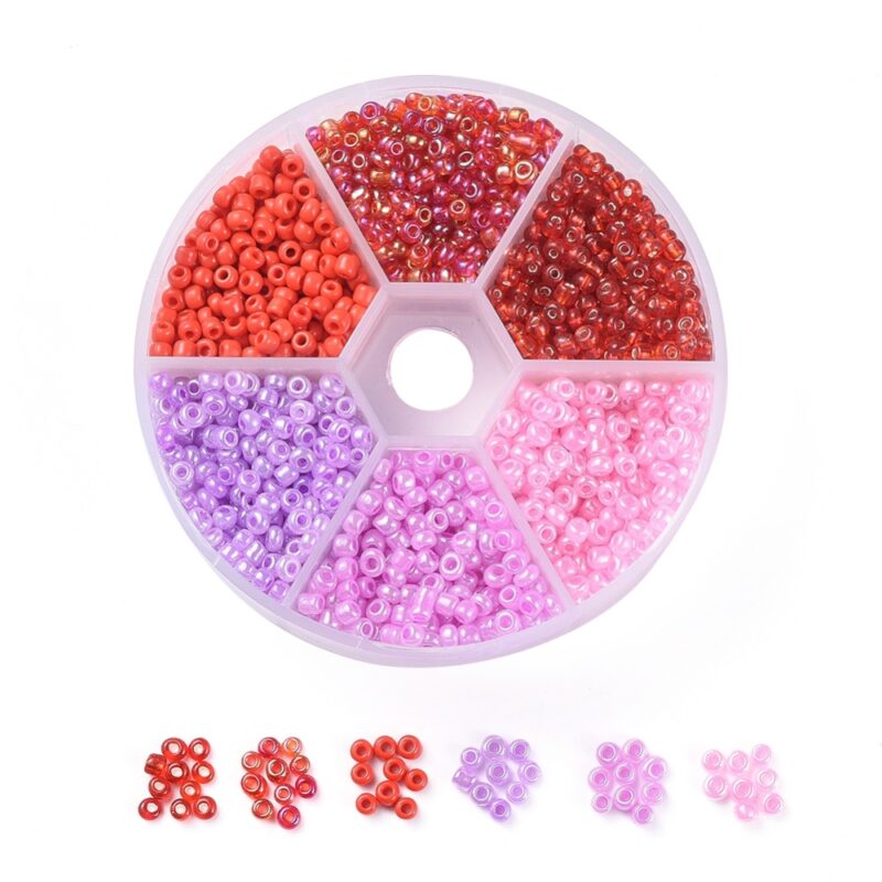 Seed Bead mix - rød